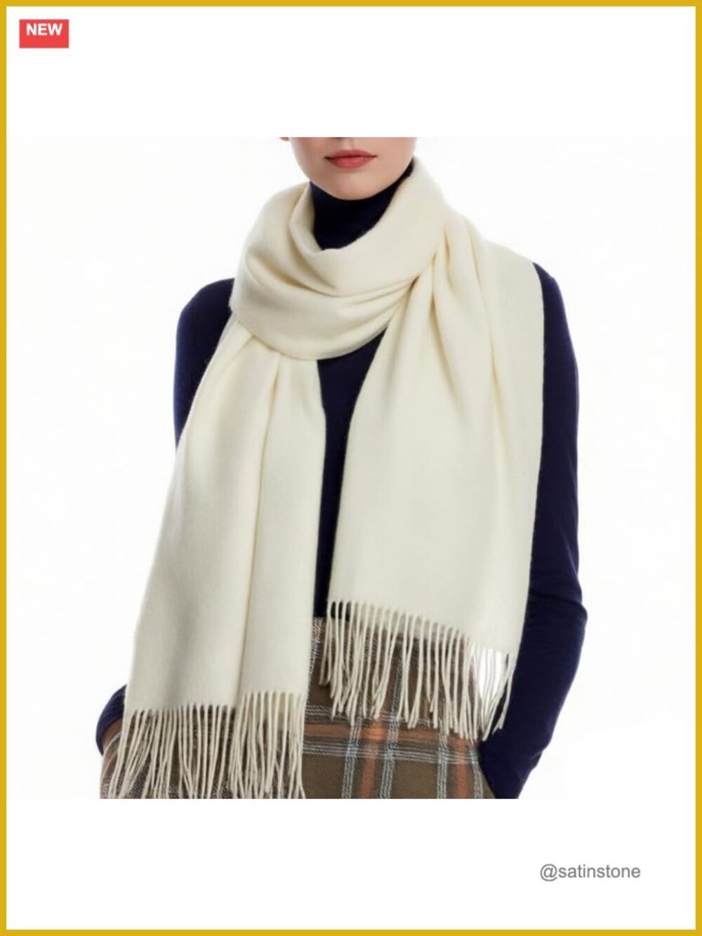 Soft Winter Scarf Shawl Wrap with Tassels for Women